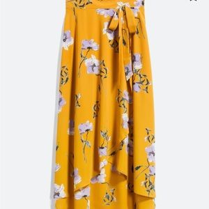 Golda Faux Wrap Midi Skirt